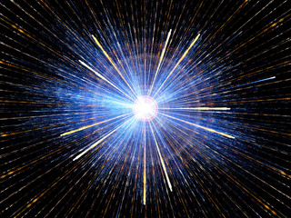 Wall Mural - high-energy particles explosion.