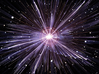 Wall Mural - high-energy particles explosion.