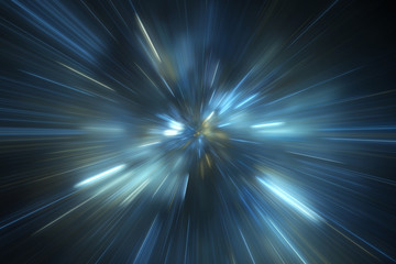 high-energy particles explosion.