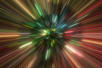 Wall Mural - high-energy particles explosion.