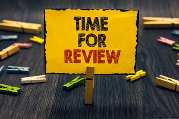 Wall Mural - word writing text time for review. business concept for evaluation feedback moment performance rate 