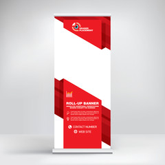 Wall Mural - roll-up design, modern graphic style, banner for advertising goods and services, stand for exhibitio