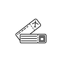 Poster - air ticket dusk style icon. Element of travel icon for mobile concept and web apps. Thin line air ticket dusk style icon can be used for web and mobile