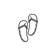 Poster - flip-flops dusk style icon. Element of travel icon for mobile concept and web apps. Thin line flip-flops dusk style icon can be used for web and mobile