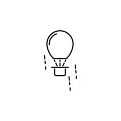 Poster - Aerostat dusk style icon. Element of travel icon for mobile concept and web apps. Thin line Фerostat dusk style icon can be used for web and mobile