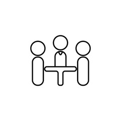Poster - the meeting icon. Element of communication icon for mobile concept and web apps. Thin line the meeting icon can be used for web and mobile