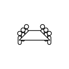Poster - discussion icon. Element of communication icon for mobile concept and web apps. Thin line discussion icon can be used for web and mobile
