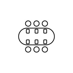Poster - the meeting icon. Element of communication icon for mobile concept and web apps. Thin line the meeting icon can be used for web and mobile