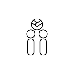 Poster - Mutual agreement icon. Element of communication icon for mobile concept and web apps. Thin line Mutual agreement icon can be used for web and mobile