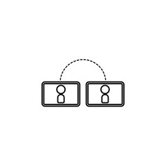 Poster - online meeting icon. Element of communication icon for mobile concept and web apps. Thin line online meeting icon can be used for web and mobile