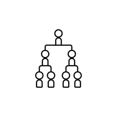Poster - hierarchy icon. Element of communication icon for mobile concept and web apps. Thin line hierarchy icon can be used for web and mobile