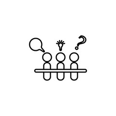 Poster - focus group icon. Element of communication icon for mobile concept and web apps. Thin line focus group icon can be used for web and mobile