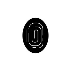 Poster - fingerprint icon. Element of detective icon for mobile concept and web apps. Glyph fingerprint icon can be used for web and mobile