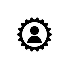 Aufkleber - contact setup icon. Element of web icon for mobile concept and web apps. Glyph contact setup icon can be used for web and mobile