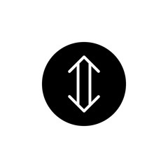 Poster - arrows of different directions icon. Element of web icon for mobile concept and web apps. Glyph arrows of different directions icon can be used for web and mobile
