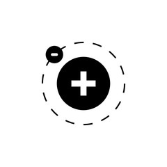 Poster - negative and positive poles icon. Element of web icon for mobile concept and web apps. Glyph negative and positive poles icon can be used for web and mobile
