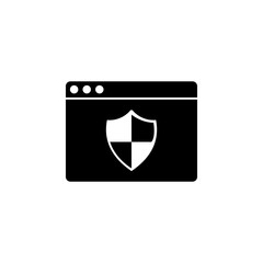 Poster - protection browser icon. Element of web icon for mobile concept and web apps. Glyph protection browser icon can be used for web and mobile
