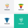 Set of Tornado logo symbol isolated, Abstract Hurricane Logo Symbol, Typhoon vector illustration