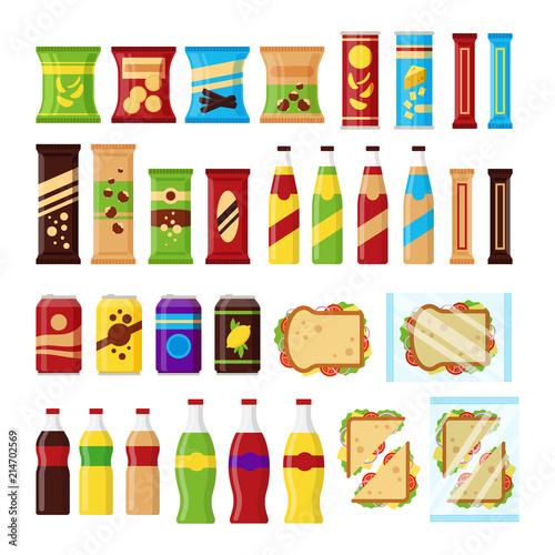 Cuadros en Lienzo Snack product set for vending machine