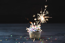 Cupcake With Sparkler
