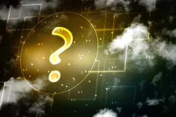 Poster - 2d rendering question mark concept
