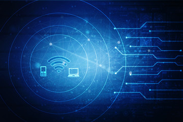 Poster - 2d illustration WiFi symbol sign
