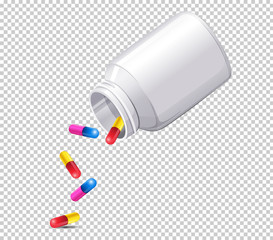 Poster - A bottle of medicine on transparent background