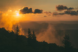 Fototapeta Na drzwi - Sunrise view from Bear Rocks Preserve in Dolly Sods Wilderness, Monongahela National Forest, West Virginia.