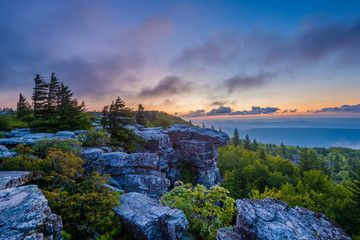 Wall Mural - Sunrise view from Bear Rocks Preserve in Dolly Sods Wilderness, Monongahela National Forest, West Virginia.