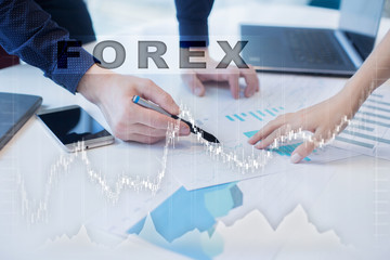 Forex trading, Online investment. Business, internet and technology concept.