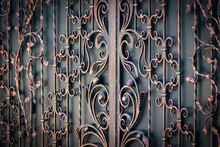 Beautiful Decorative Metal Elements Forged Wrought Iron Gates