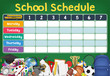© siiixth - school schedule timetable with student items
