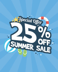 Wall Mural - Summer sale banner design template