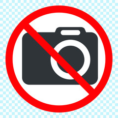 Canvas Print - No photo camera sign. No photography sign.