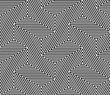 Abstract geometric pattern of seamless triangle mosaic grid lines. Vector Bauhaus trendy modern pattern background