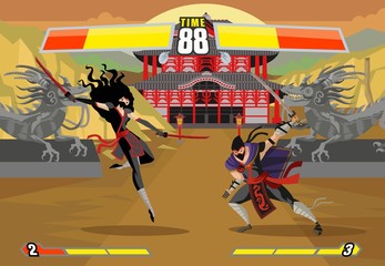 ninja fighting videogame