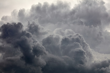 Clouds background. Dramatic grey clouds