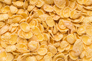 Delicious cereal cornflakes texture