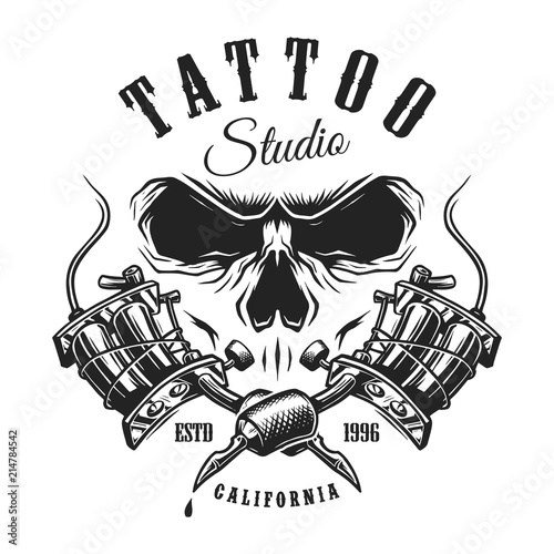 Vintage monochrome tattoo emblem