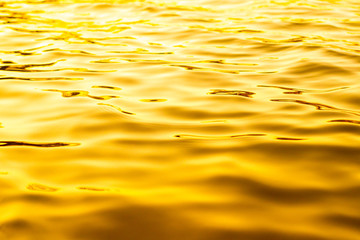 Wall Mural - abstract golden water waves surface background.