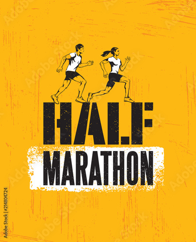 Half Marathon Active Sport Event Advertisement Banner Concept Fototapete