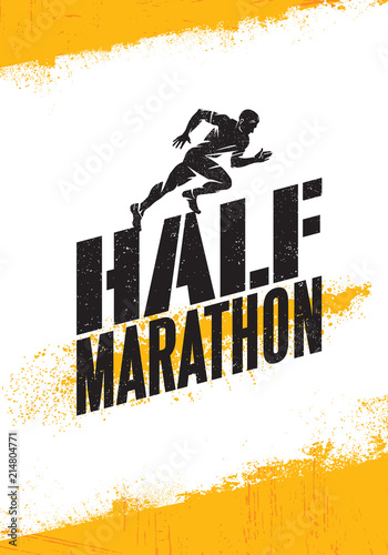 Foto Half Marathon Active Sport Event Advertisement Banner Concept