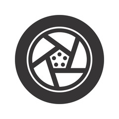 Wall Mural - tire logo. wheel icon. circle symbol. vector eps 08.