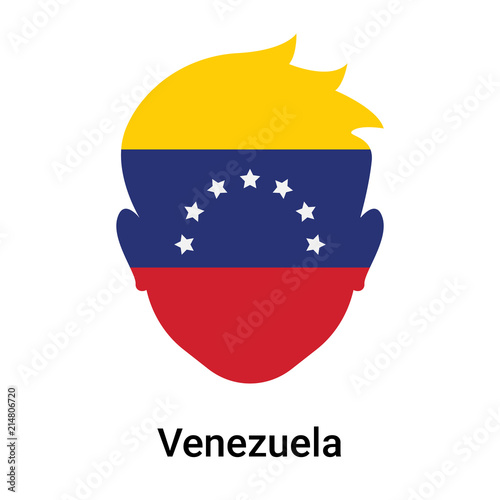 Fotografía Venezuela icon vector sign and symbol isolated on white background, Venezuela lo