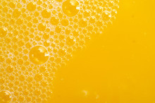 Orange Juice Bubbles Macro Texture Health Fresh