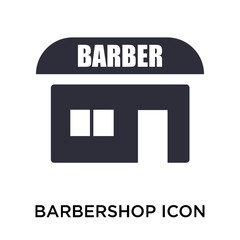 Canvas Print - Barbershop icon vector sign and symbol isolated on white background, Barbershop logo concept