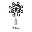 Pollen icon vector sign and symbol isolated on white background, Pollen logo concept