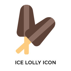 Wall Mural - Ice lolly icon vector sign and symbol isolated on white background, Ice lolly logo concept