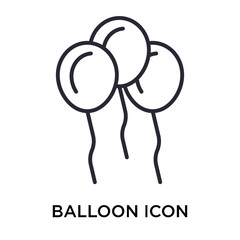 Sticker - Balloon icon vector sign and symbol isolated on white background, Balloon logo concept