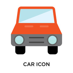 Sticker - Car icon vector sign and symbol isolated on white background, Car logo concept